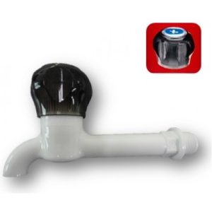 Bib Long Neck Tap Round Handle 1/2" - Flange