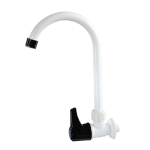 Quarter Turn Sink Wall Tap Round Handle 1/2" -Black