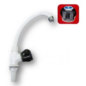 Jopex Sink Pillar Tap Round Handle 1/2" -Black